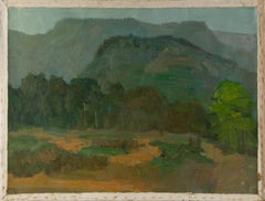 Shilian Liu Landschaft Original Öl auf Leinwand "Faraway Mountains"