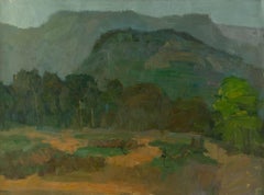 Shilian Liu Landscape Original Oil On Canvas "Faraway Mountains"