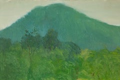 ShiLian Liu Landscape Original Oil On Canvas "Small Pond Under The Mountain" (Petit étang sous la montagne)