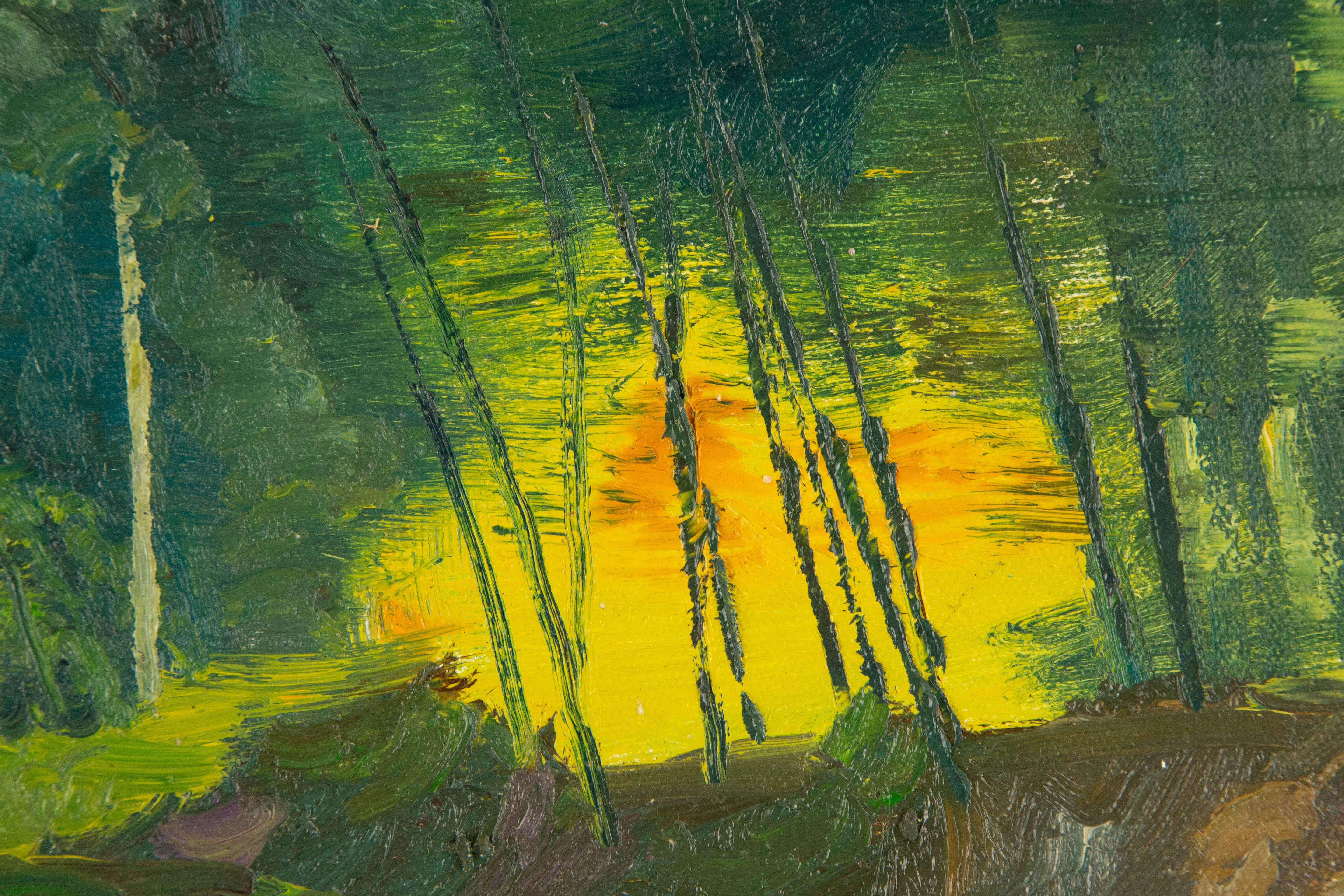 ShiLian Liu Paisaje Óleo original sobre lienzo 