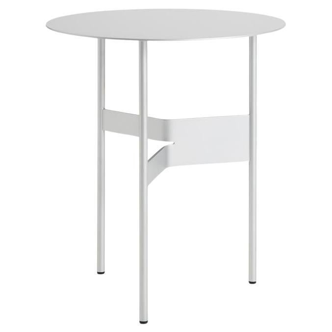 Shim Coffee Table D45, Silver Grey, Powder Coated Steel by Jonas Trampedach