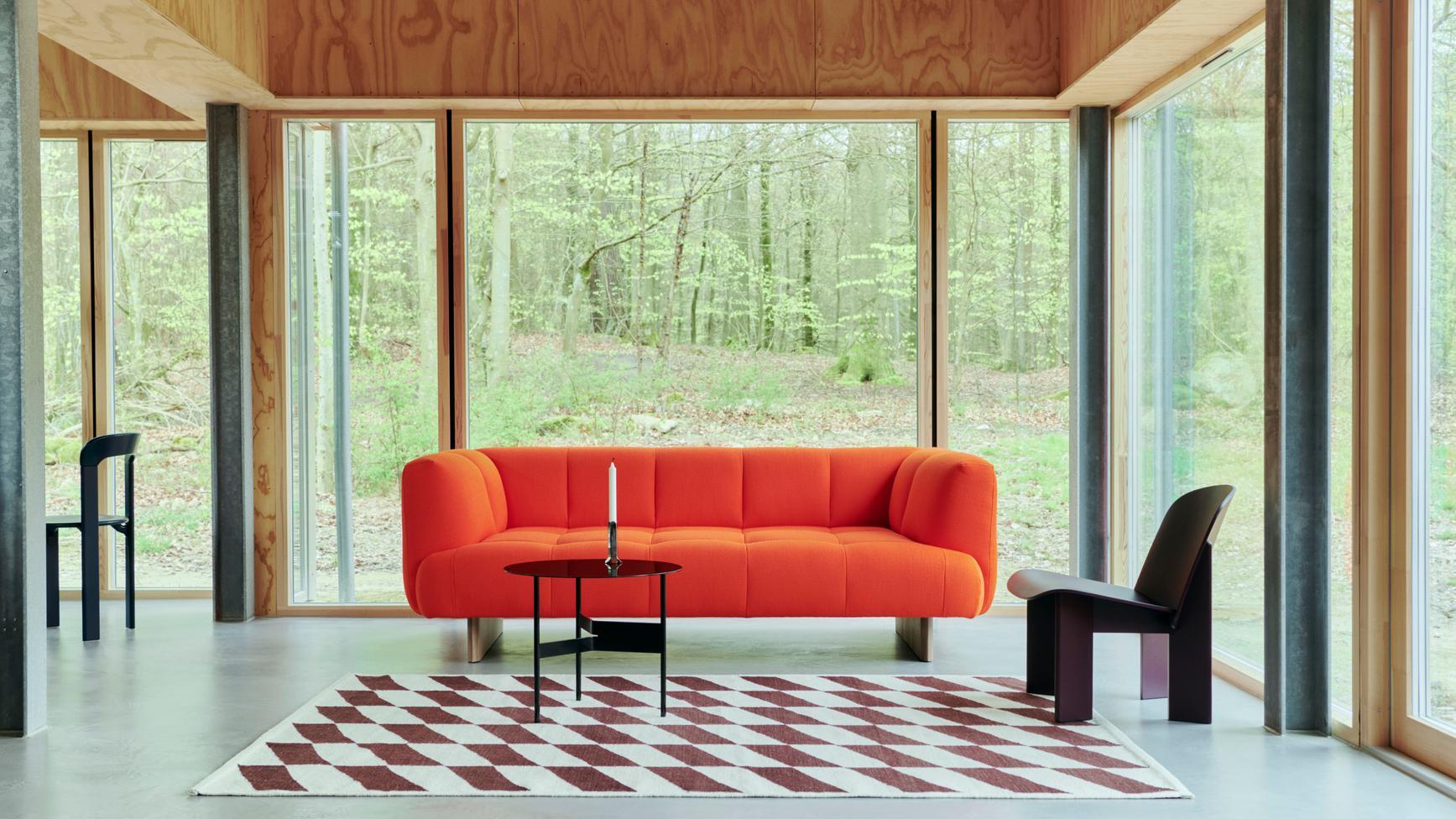 Poudré Table basse Shim D54, noire, acier revêtu de poudre par Jonas Trampedach pour Hay en vente
