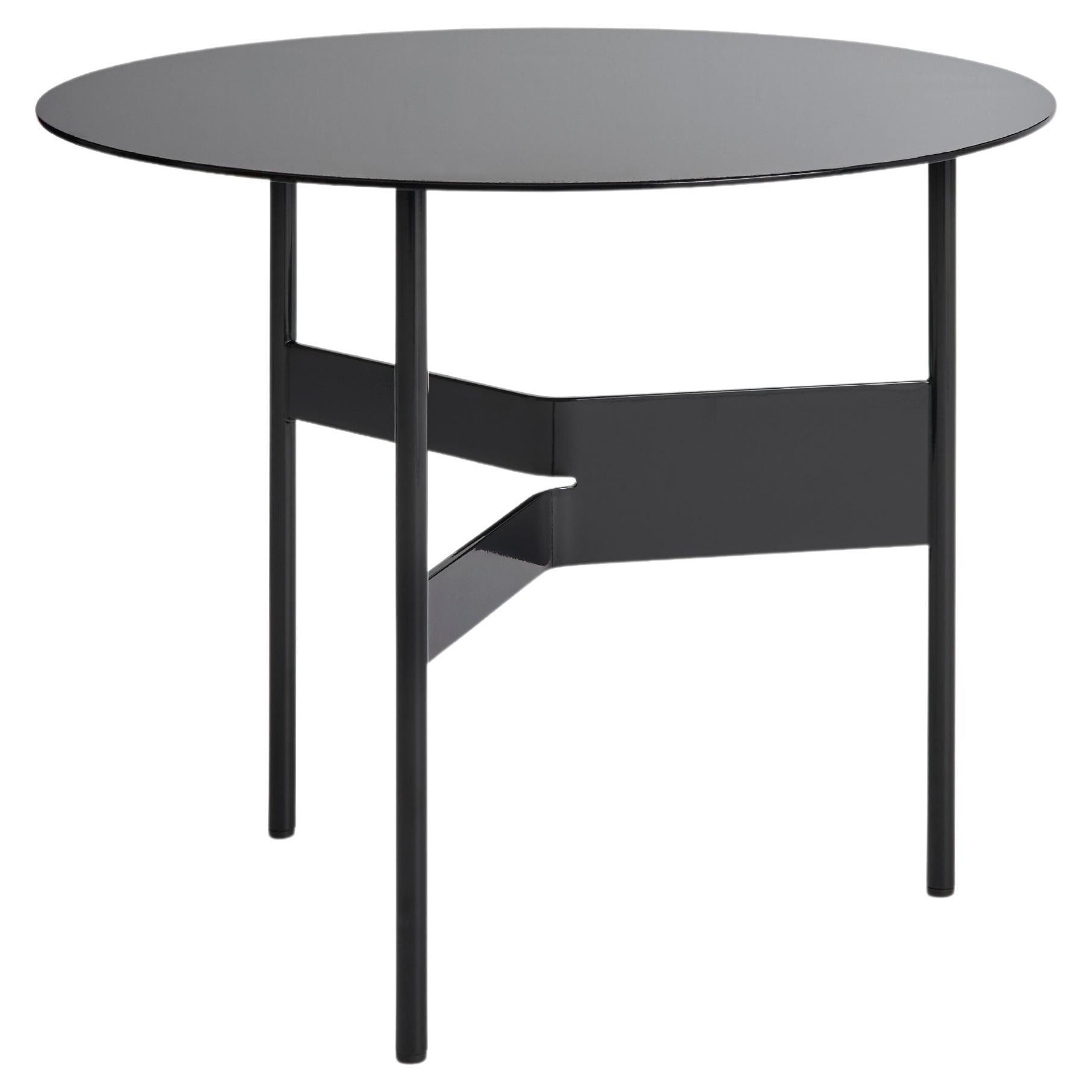 Mesa de centro Shim D54, negra, acero con revestimiento de polvo by Jonas Trampedach for Hay