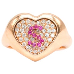 Shima Azman 18 Karat Gold 'S' Signet Ring