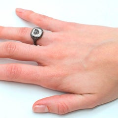 Shima Azman Black Diamond Heart Signet Ring