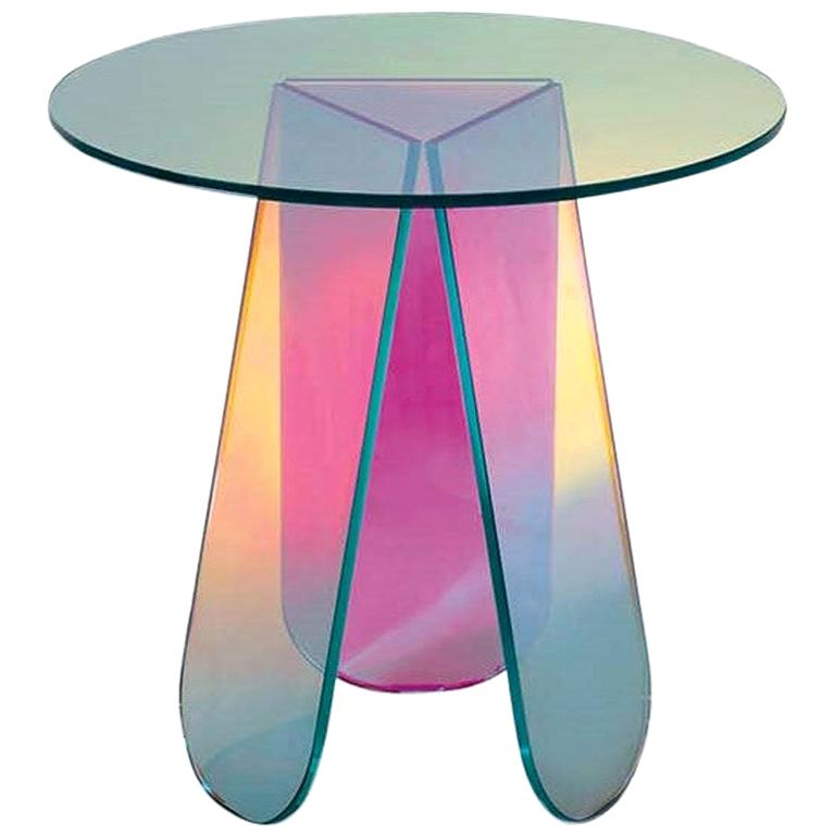 Shimmer Circular Large Low Table, by Patricia Urquiola for Glas Italia