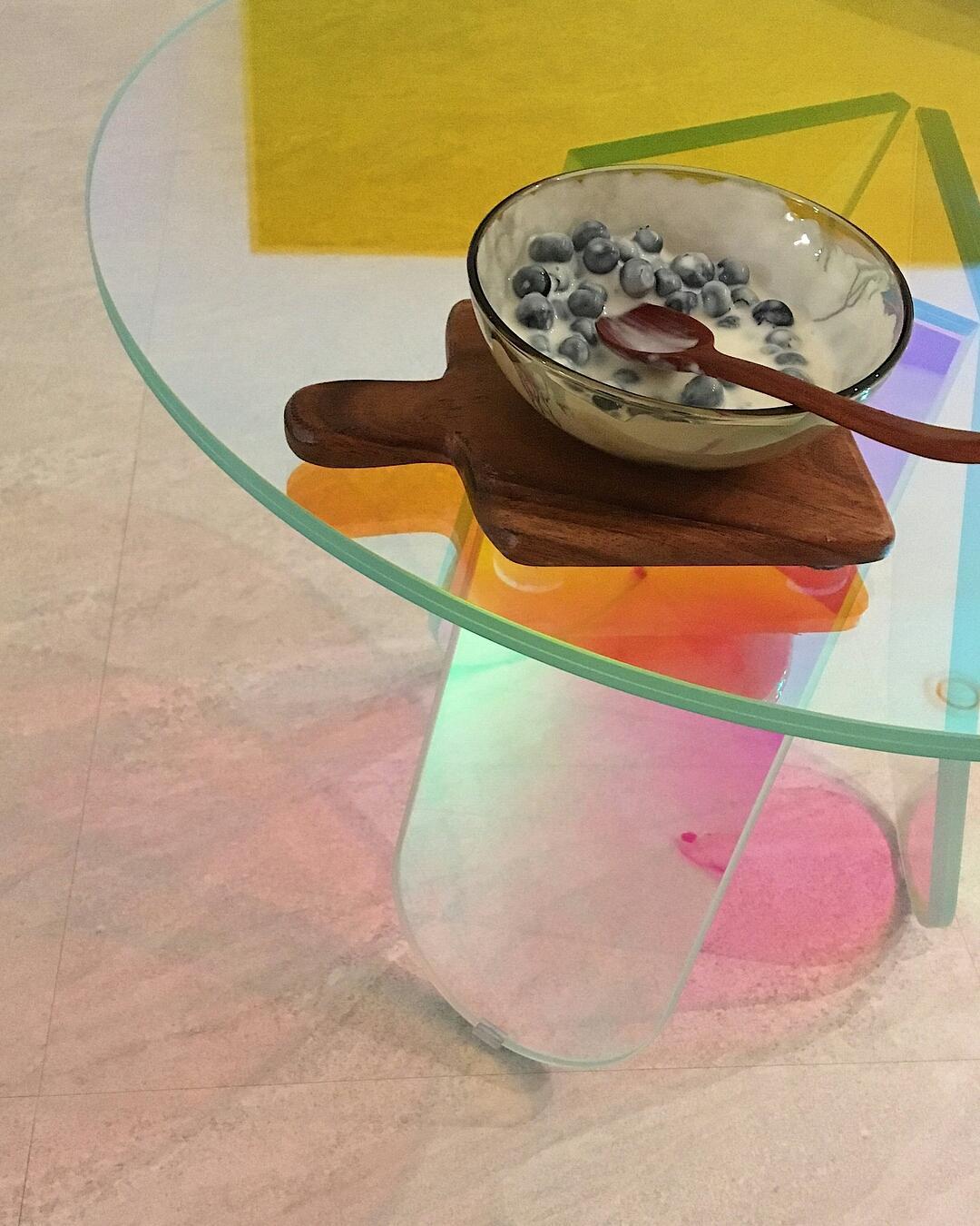 Petite table basse circulaire SHIMMER de Patricia Urquiola pour Glas Italia EN STOCK en vente 1