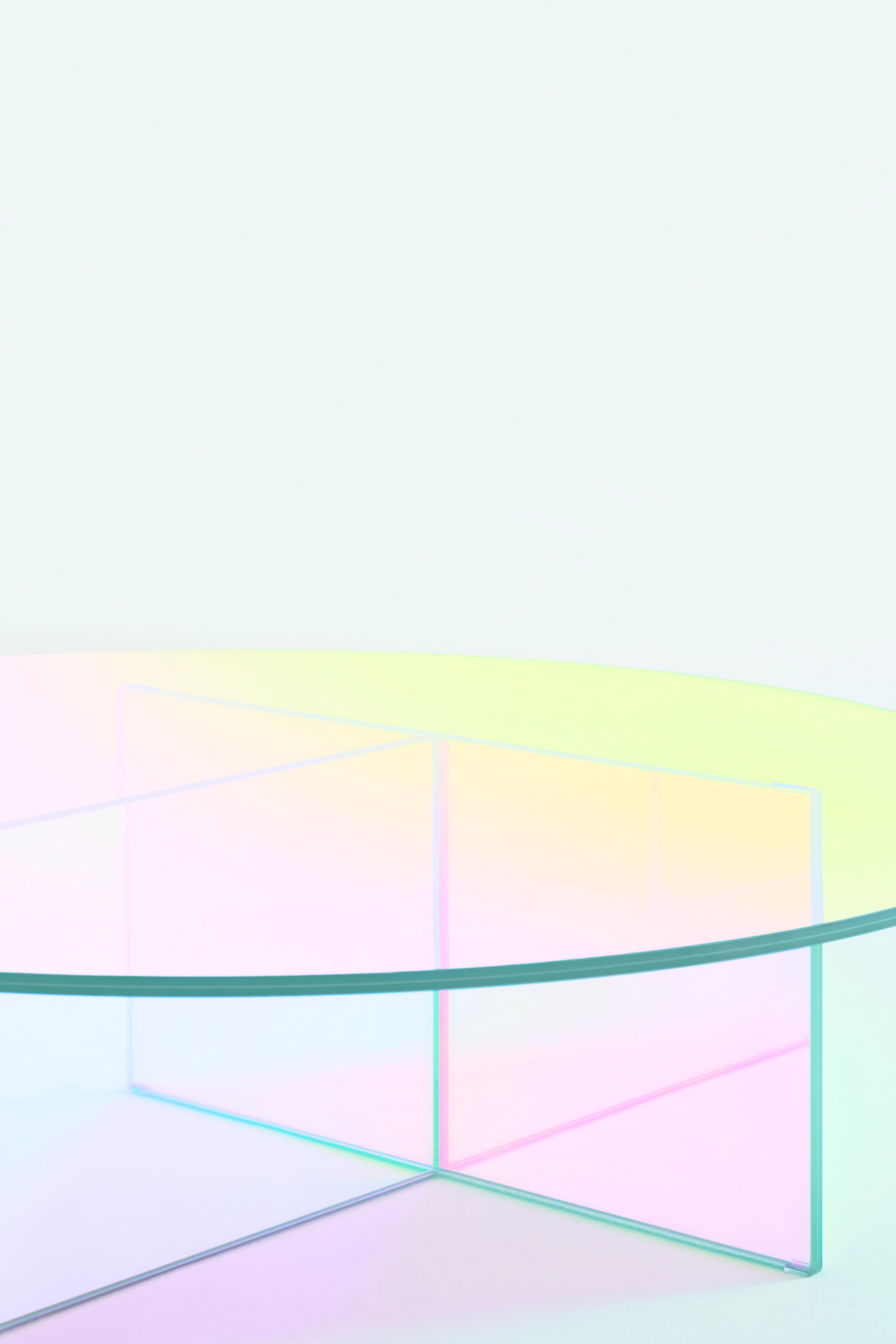 iridescent glass table