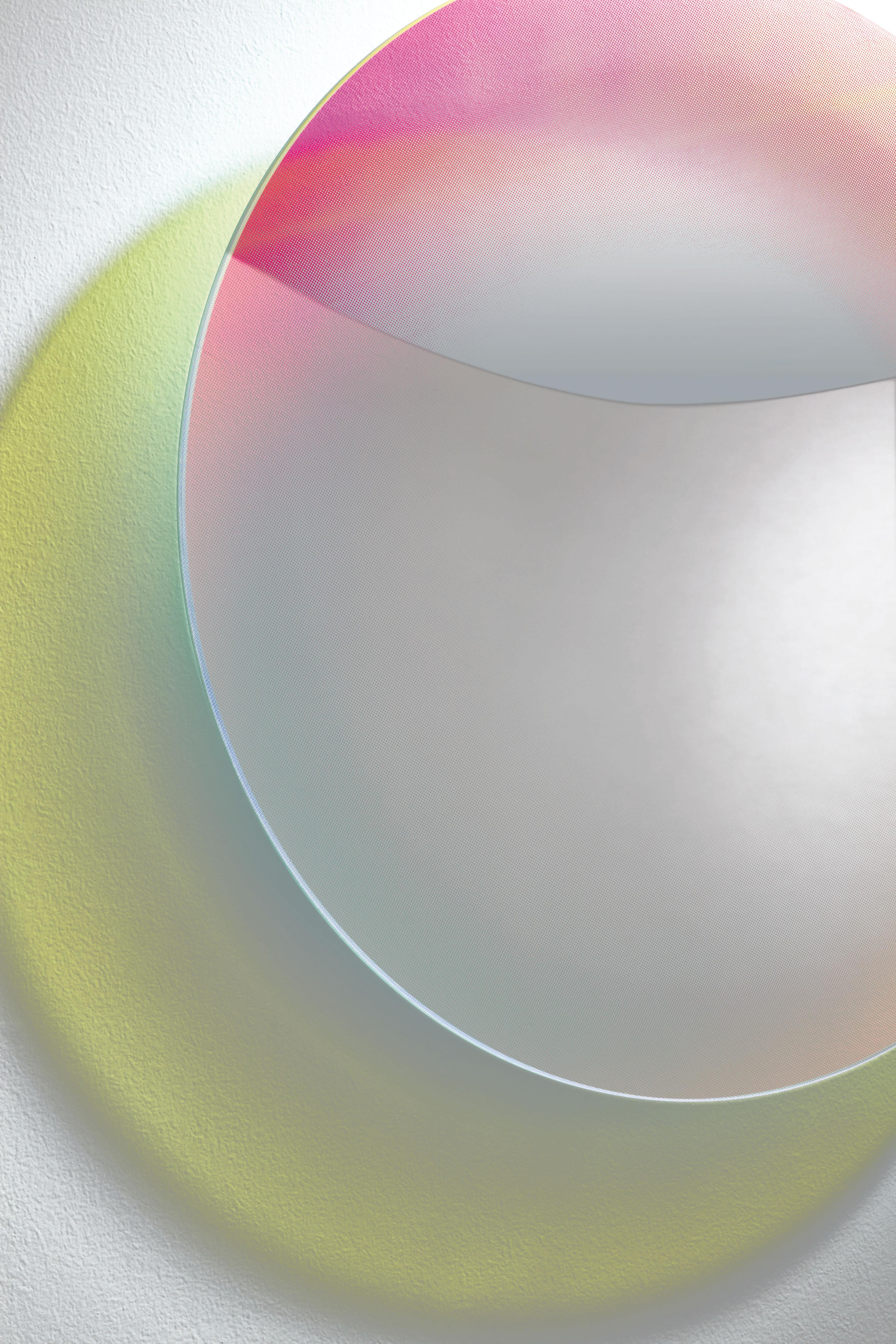 italien Grand miroir rond SHIMMER de Patricia Urquiola de Glas Italia EN STOCK en vente