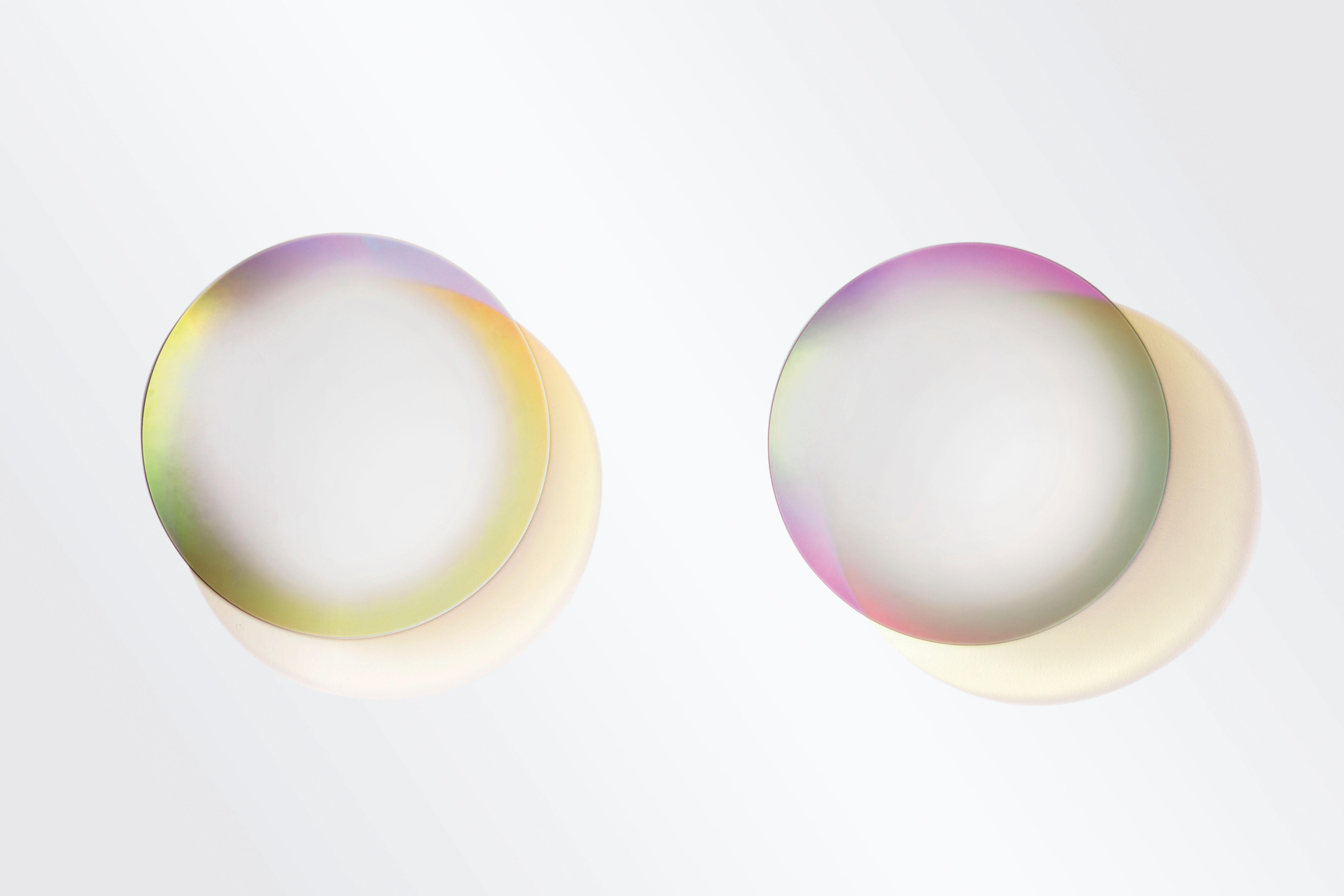 Grand miroir rond SHIMMER de Patricia Urquiola de Glas Italia EN STOCK Neuf - En vente à Brooklyn, NY