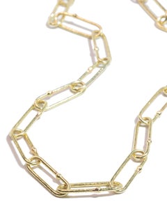 Shimmer Long Link Choker in 18k Yellow Gold