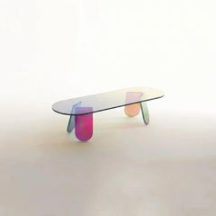 Shimmer Oval Coffee Table SHS03 by Patricia Urquiola for Glas Italia, Quick Ship