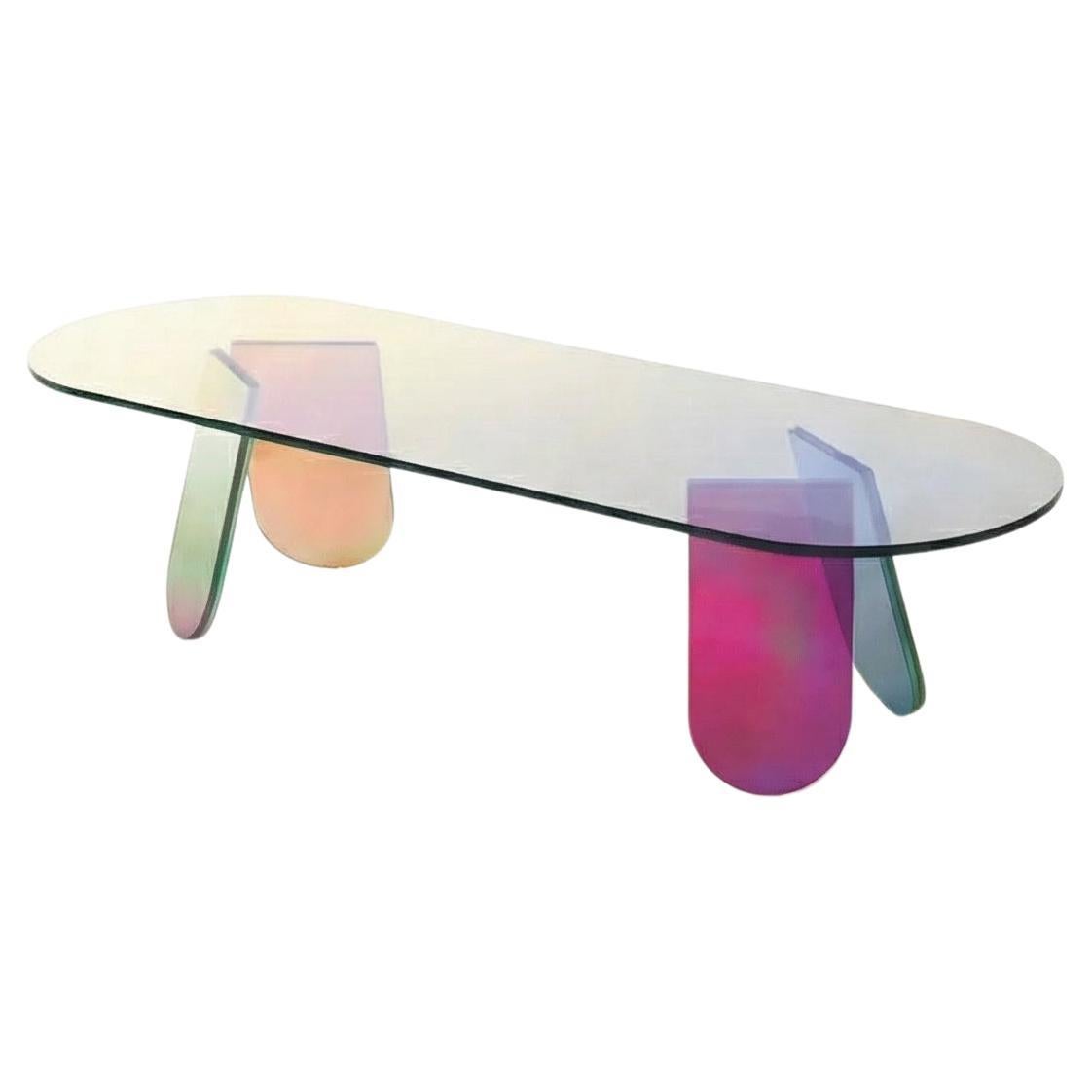 Shimmer Oval Coffee Table SHI03 by Patricia Urquiola for Glas Italia, Quick Ship