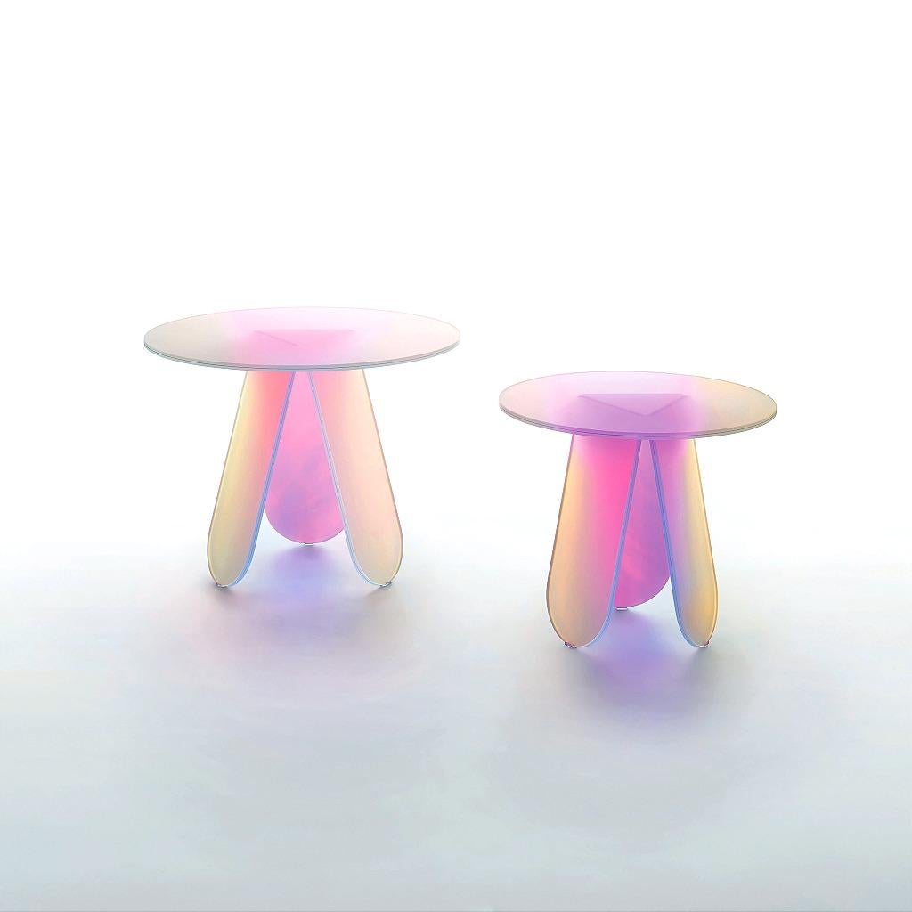 Italiano Tavolino rotondo Shimmer SHI02 di Patricia Urquiala per Glas Italia in vendita
