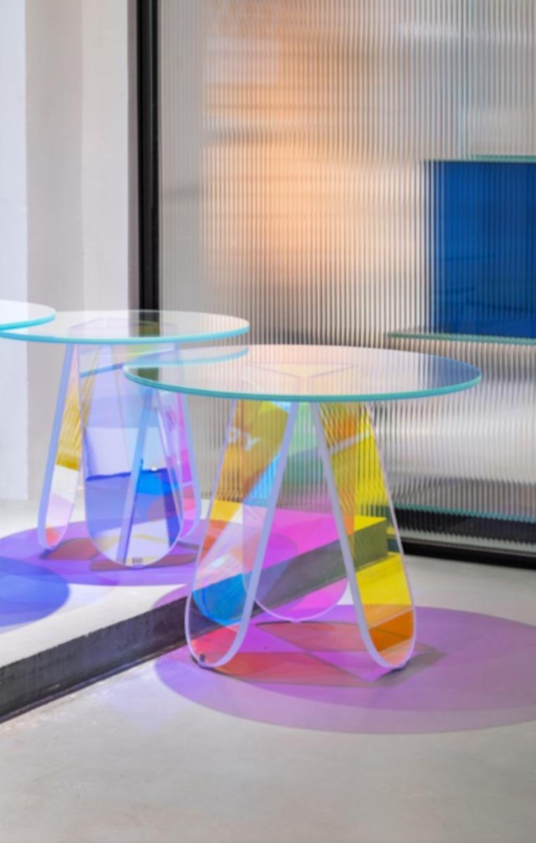 Tavolino rotondo Shimmer SHI02 di Patricia Urquiala per Glas Italia In condizioni Nuovo in vendita a Boston, MA