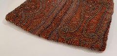 Shimmering Antique Art Deco 1920s Marcasite Beaded Paisley Flapper Evening Bag