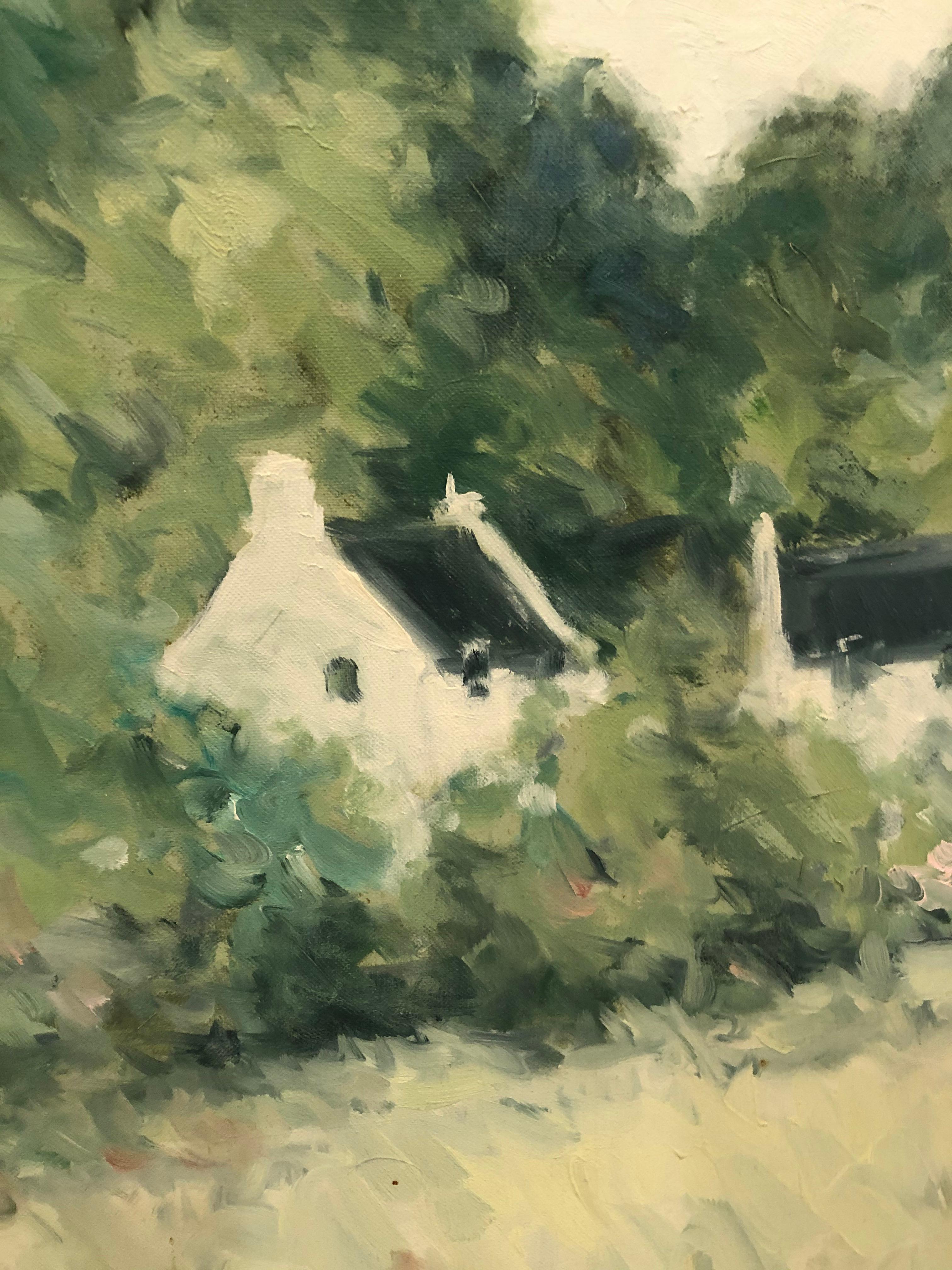 Toile Paysage impressionniste chatoyant de l'artiste répertorié Andre Gisson en vente