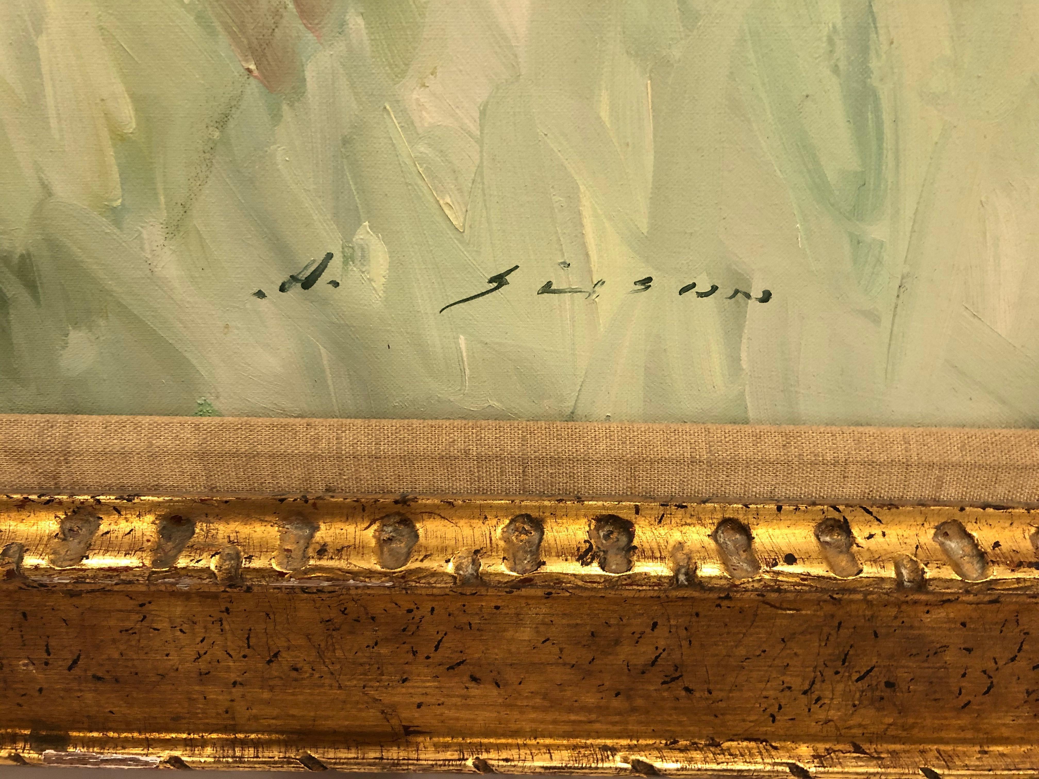 Paysage impressionniste chatoyant de l'artiste répertorié Andre Gisson en vente 3