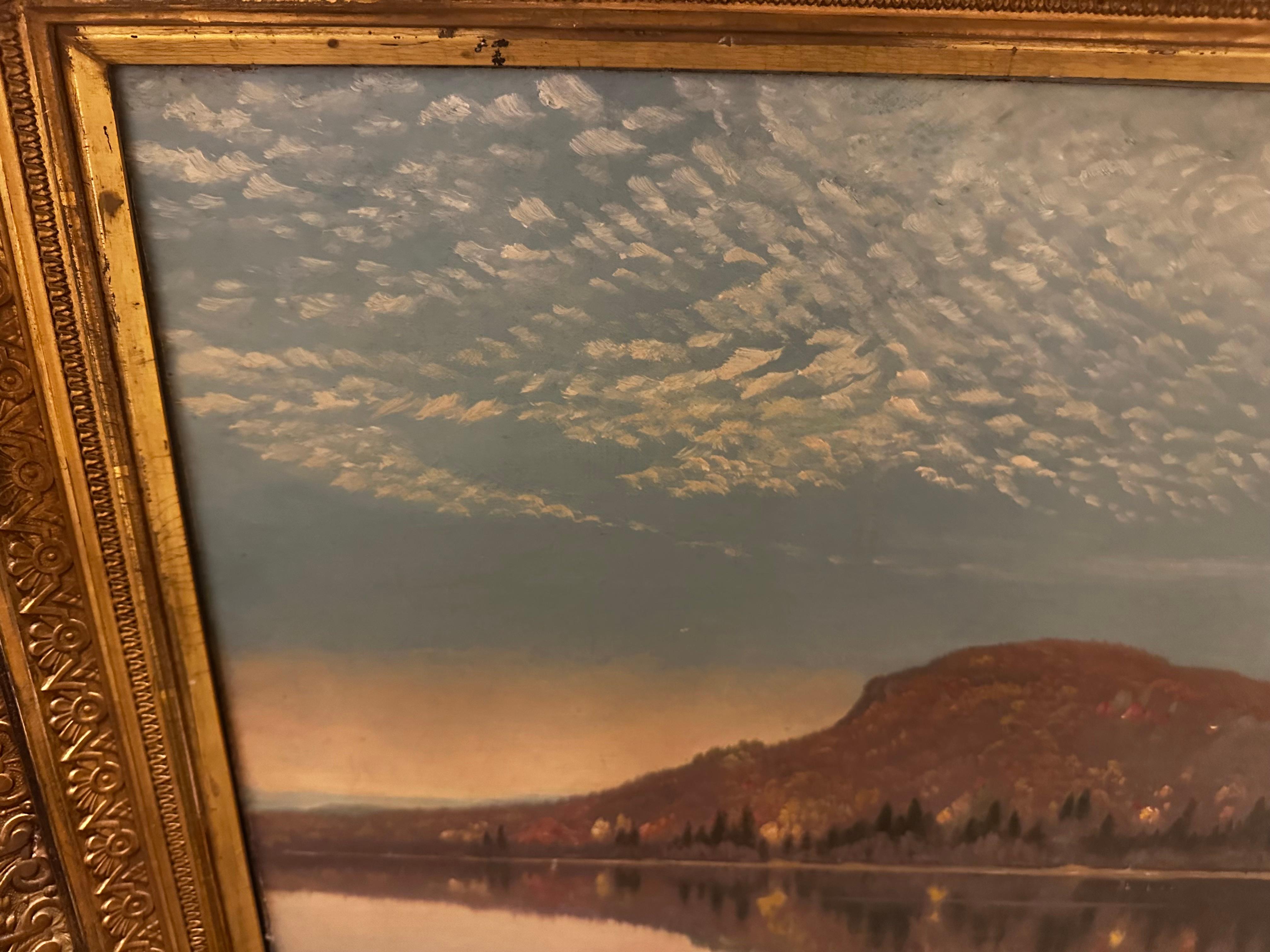 Canvas Shimmering Landscape by Nelson Augustus Moore Hudson River School