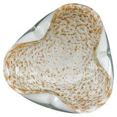 Shimmering Murano Glass Bowl / Vide Poche with Copper Aventurine - Retro