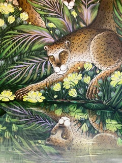 Scintillante dipinto originale di Jaquars che esplora di Gustavo Novoa