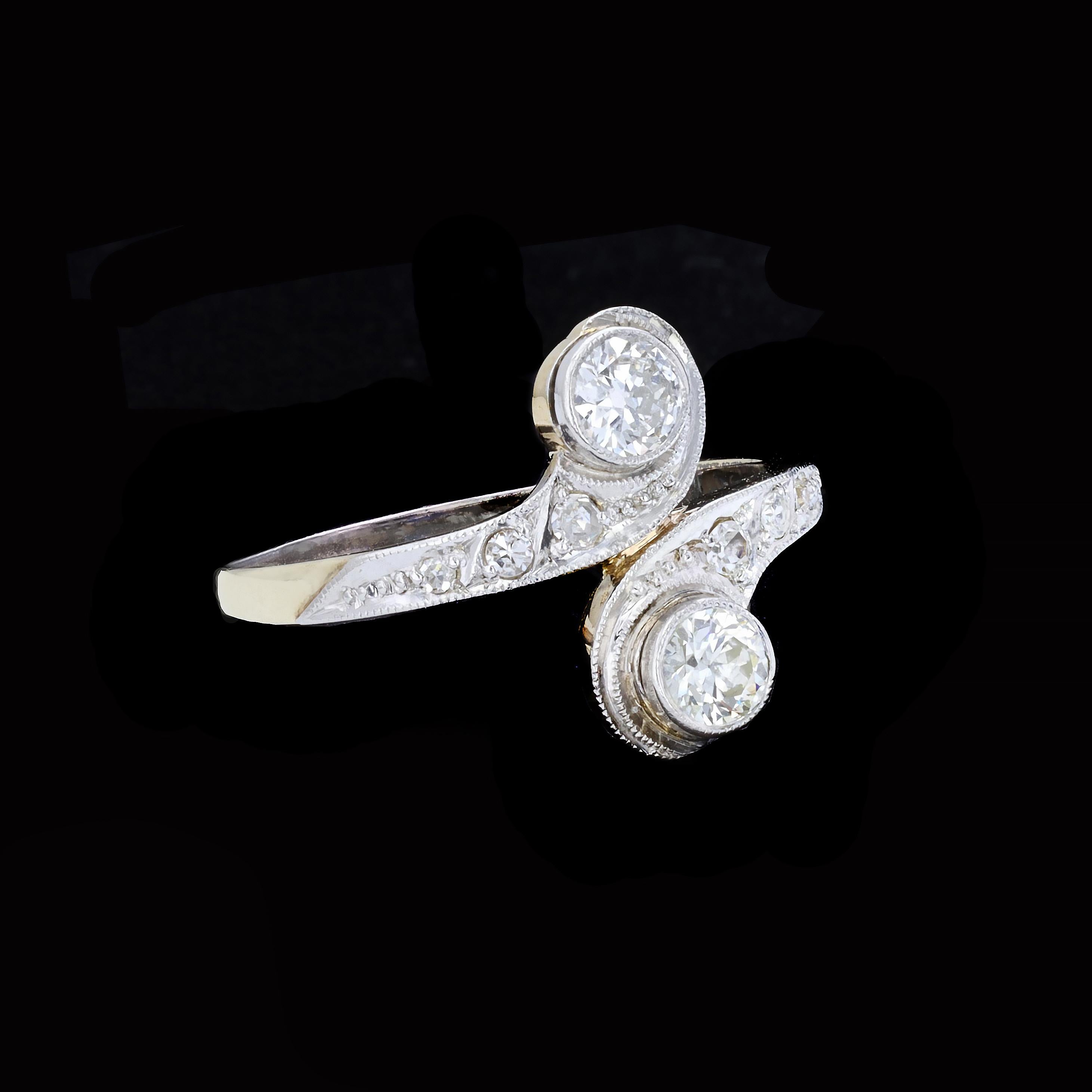 Women's Shimmering Victorian Old Mine Cut Diamond Ring