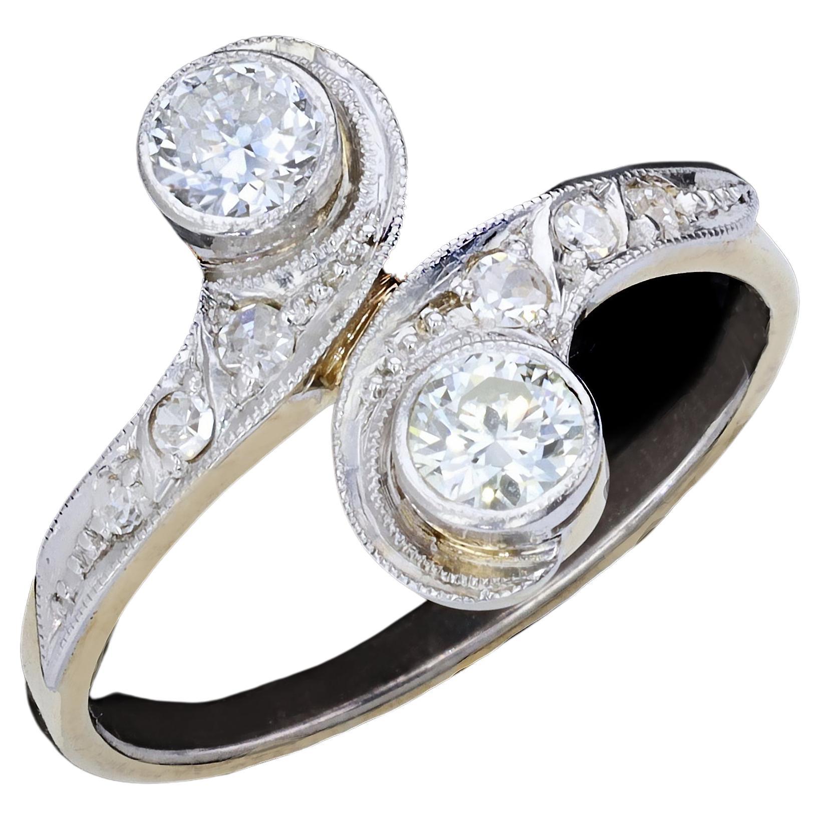 Shimmering Victorian Old Mine Cut Diamond Ring