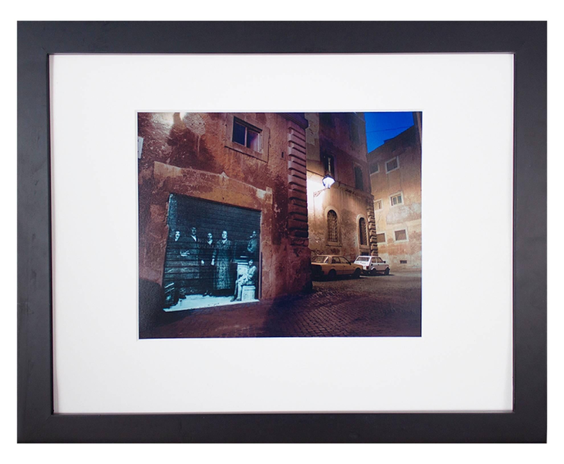 BEHIND PIAZZA MATTEI, ROME, ITALY Judaica Contemporary Photograph - Black Color Photograph by Shimon Attie