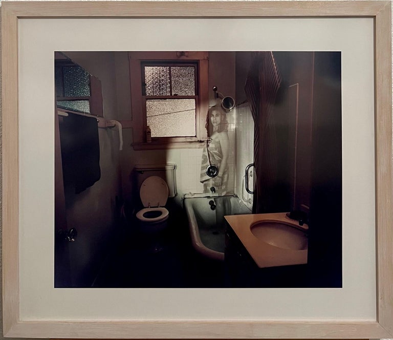 Shimon Attie (American, b. 1957), Untitled Memory (Projection of Marsha A.)
Ektacolor photograph, 1998, from the Untitled Memory series, 
Gallery label to verso,  Jack Shainman Gallery, New York  matted and framed. 
Frame dimensions 27 3/4 x 32 1/4