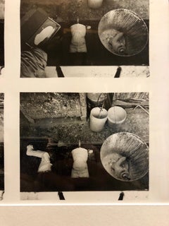 Fotografia d'epoca alla gelatina d'argento Surrealista con arto finto