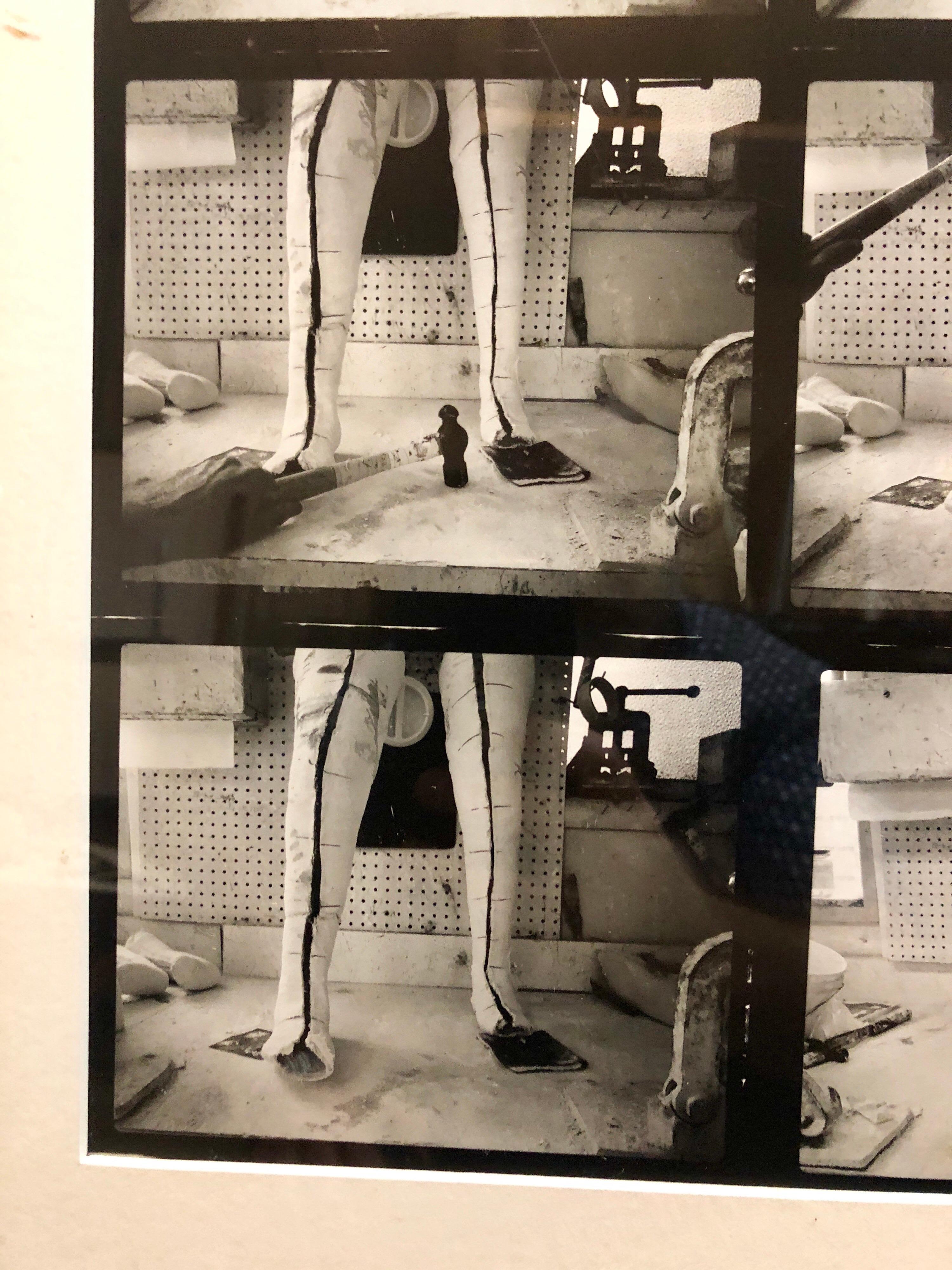 Vintage Silver Gelatin Photograph Surrealist Fake Limb Prosthetic Factory Photo 1