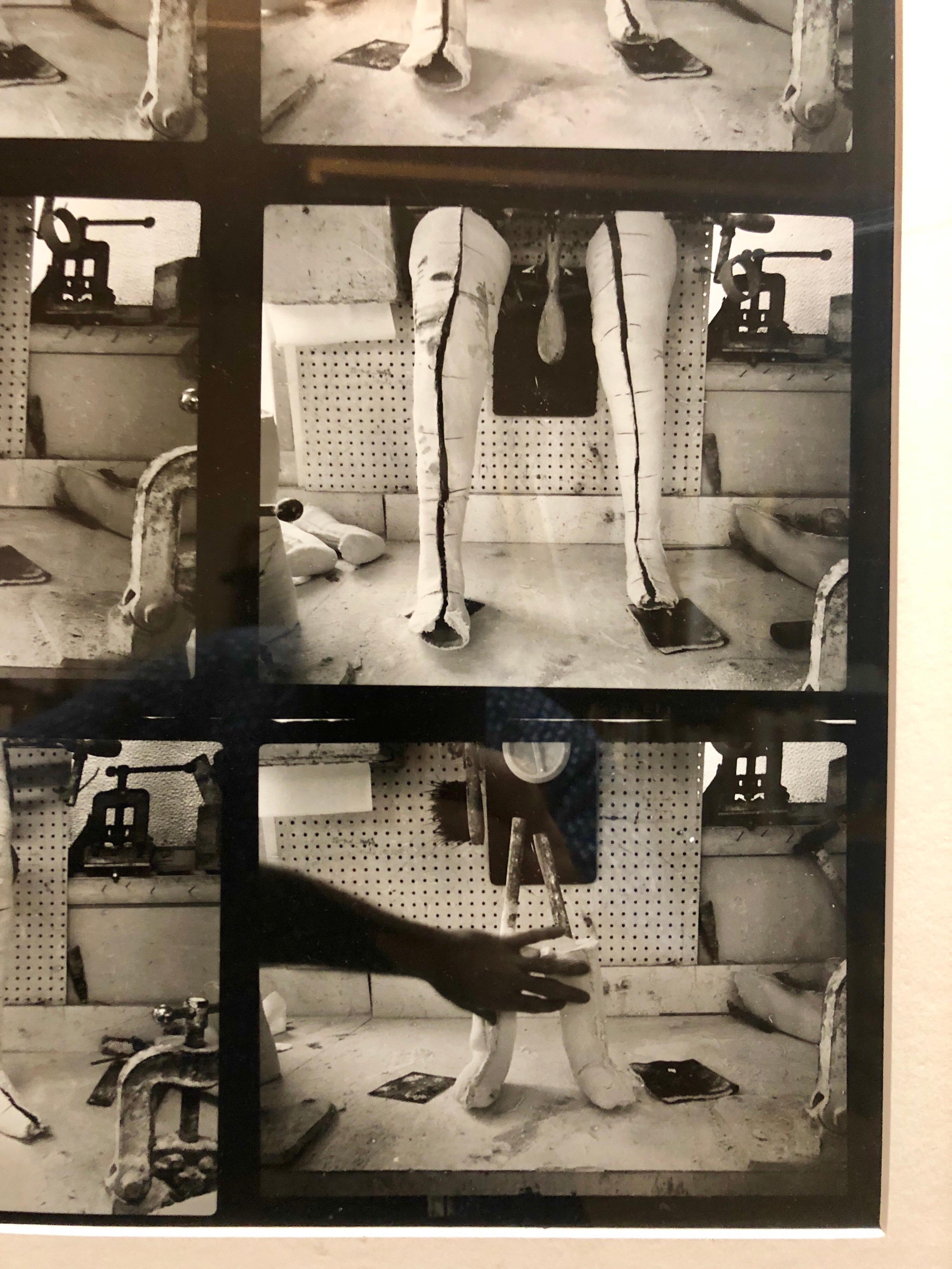 Vintage Silver Gelatin Photograph Surrealist Fake Limb Prosthetic Factory Photo 3