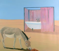 Shimon PInto "Chess", Surrealist Oil Painting on Canvas, 21st Century, New