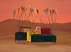 Refugee Surrealist Oil Painting, 21st Century, New, 51.18x39.37 in