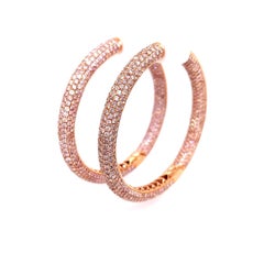 Shimon's Creations / 18K Rose Gold / Pave Diamant / Ohrringe mit 13.25ct