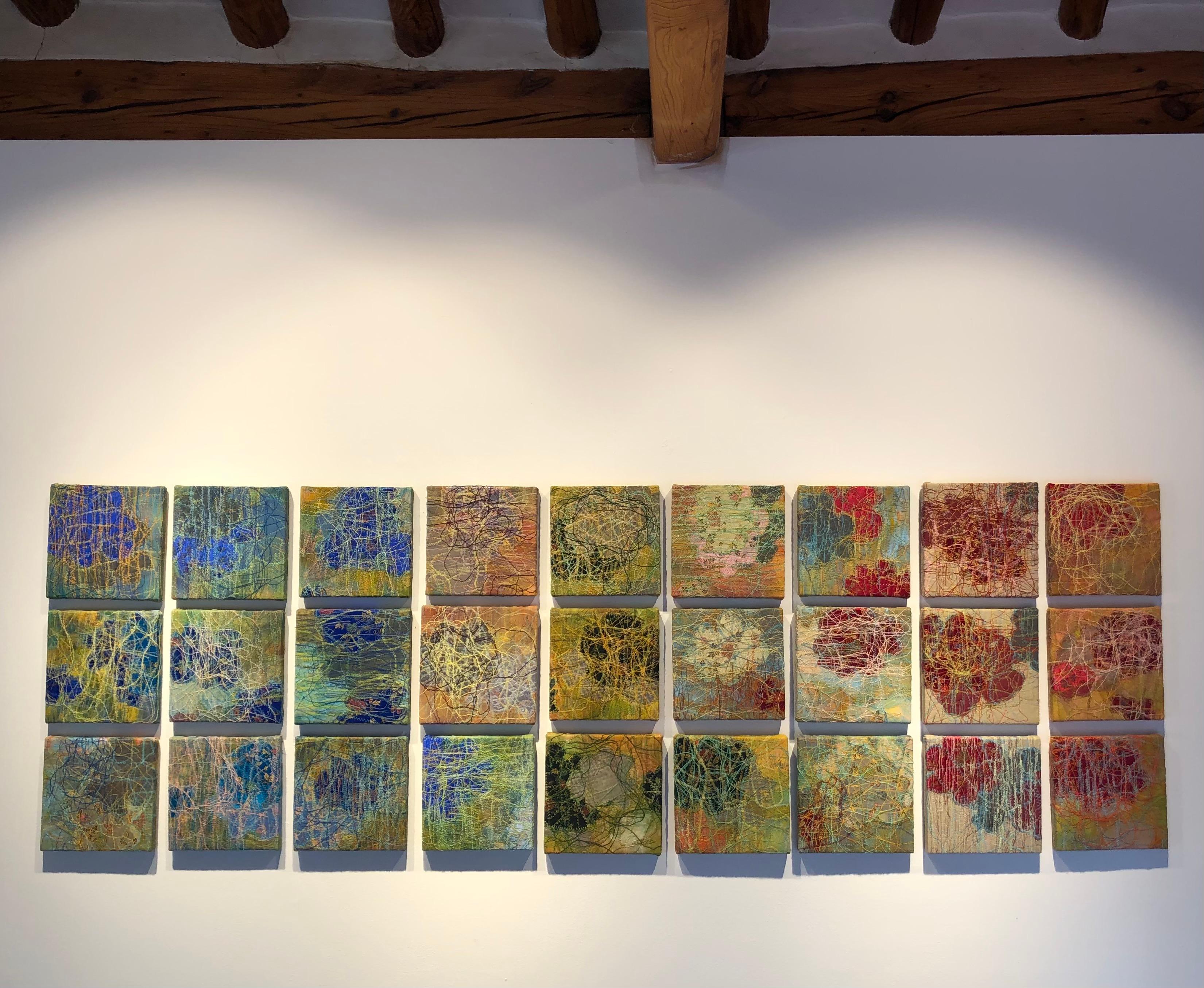 Sewing on Korean Paper
7 3/10 × 7 3/10 in
18.5 × 18.5 cm
This is a unique work.
This work includes a Certificate of Authenticity.

The patchwork of Ro, Shin Kyoung Weaving the network of time, being and relation The genre uniqueness of Korean
