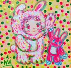 Korean Contemporary Art by Shin Seung-Hun - Bunny Chunja and Pink Rabbit
