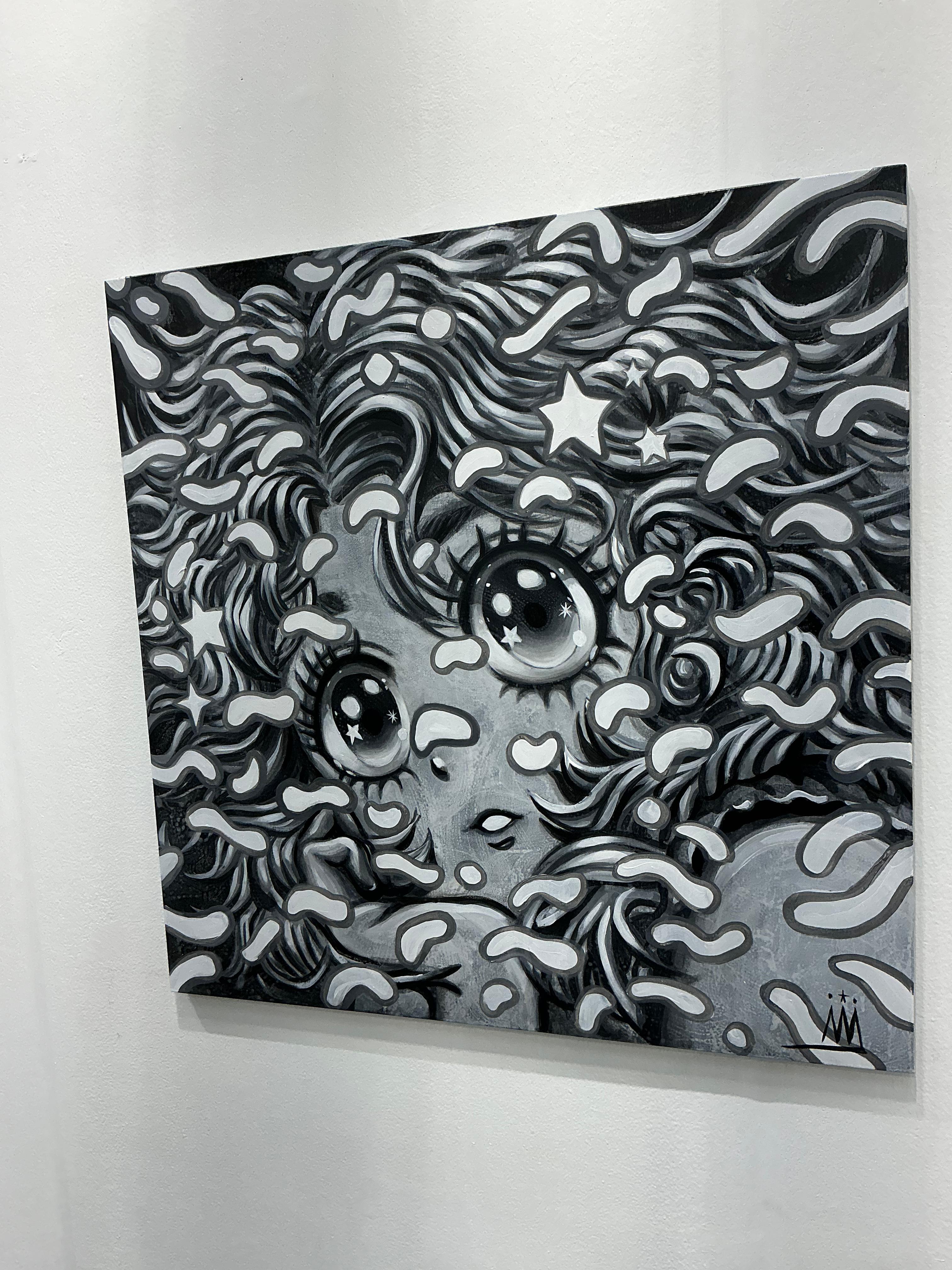 Arte coreano contemporáneo de Shin Seung-Hun - Cara 1 de la historia del Multiverso de Chun-Ja en venta 1