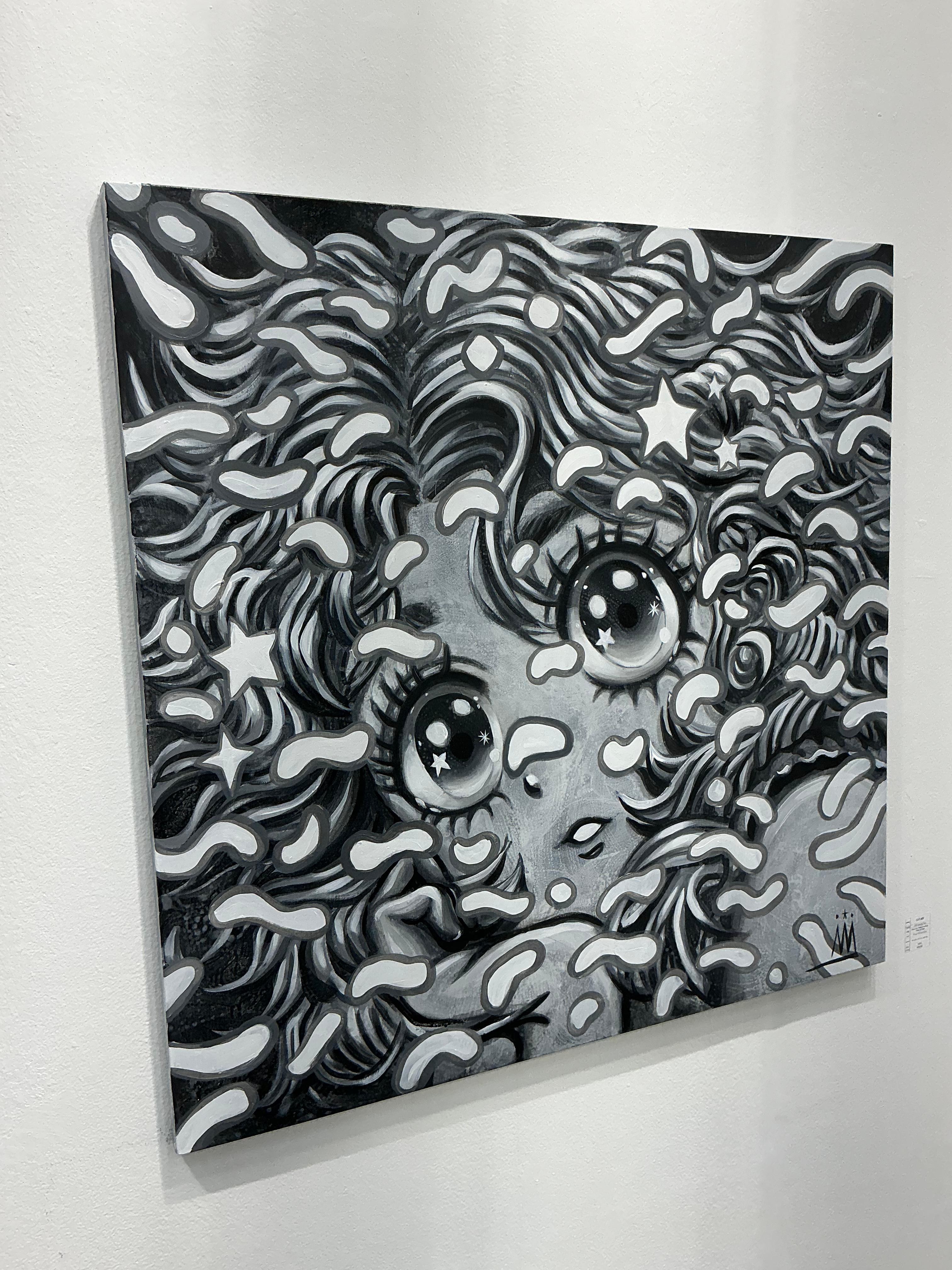 Arte coreano contemporáneo de Shin Seung-Hun - Cara 1 de la historia del Multiverso de Chun-Ja en venta 2