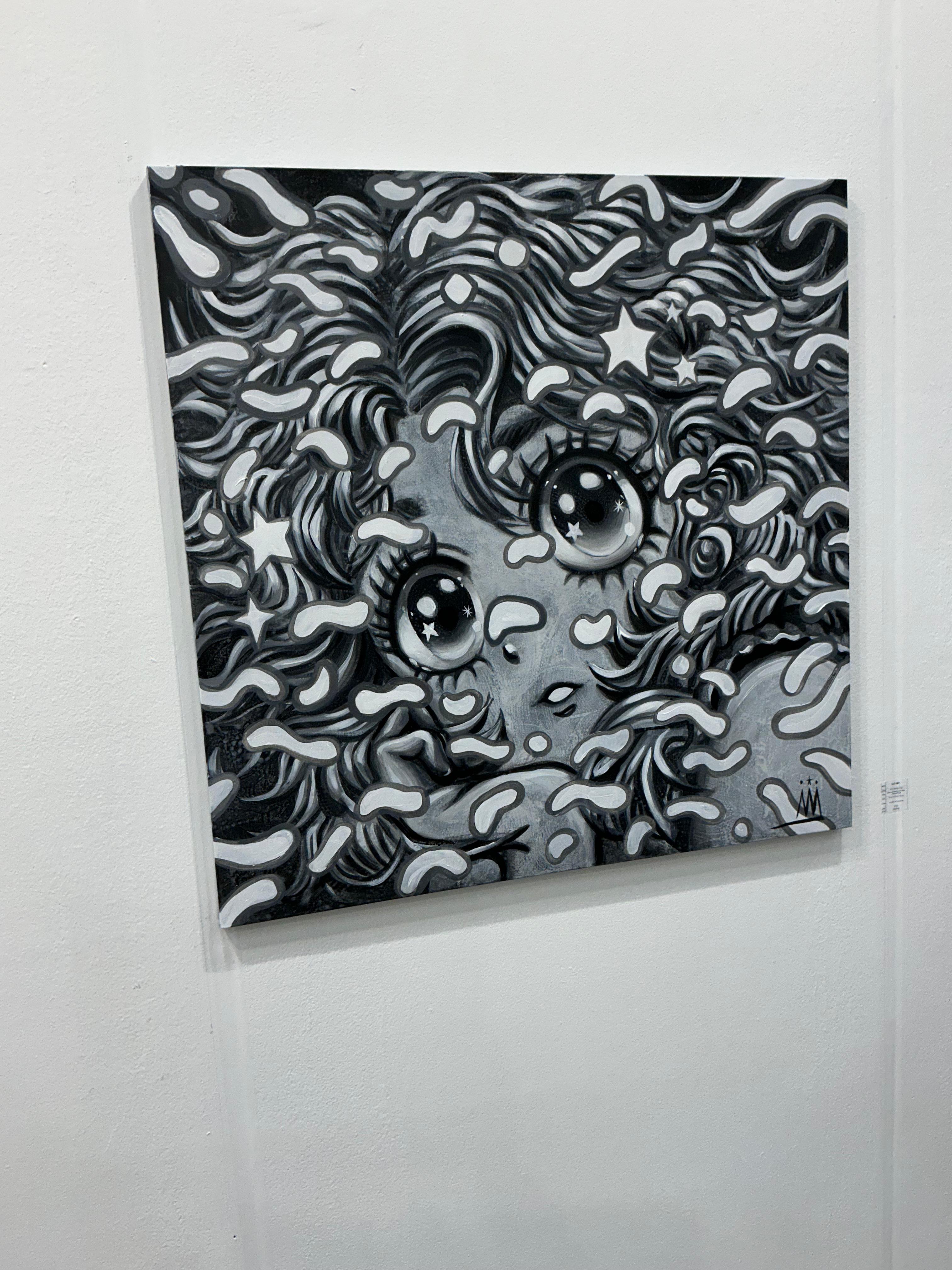 Arte coreano contemporáneo de Shin Seung-Hun - Cara 1 de la historia del Multiverso de Chun-Ja en venta 3