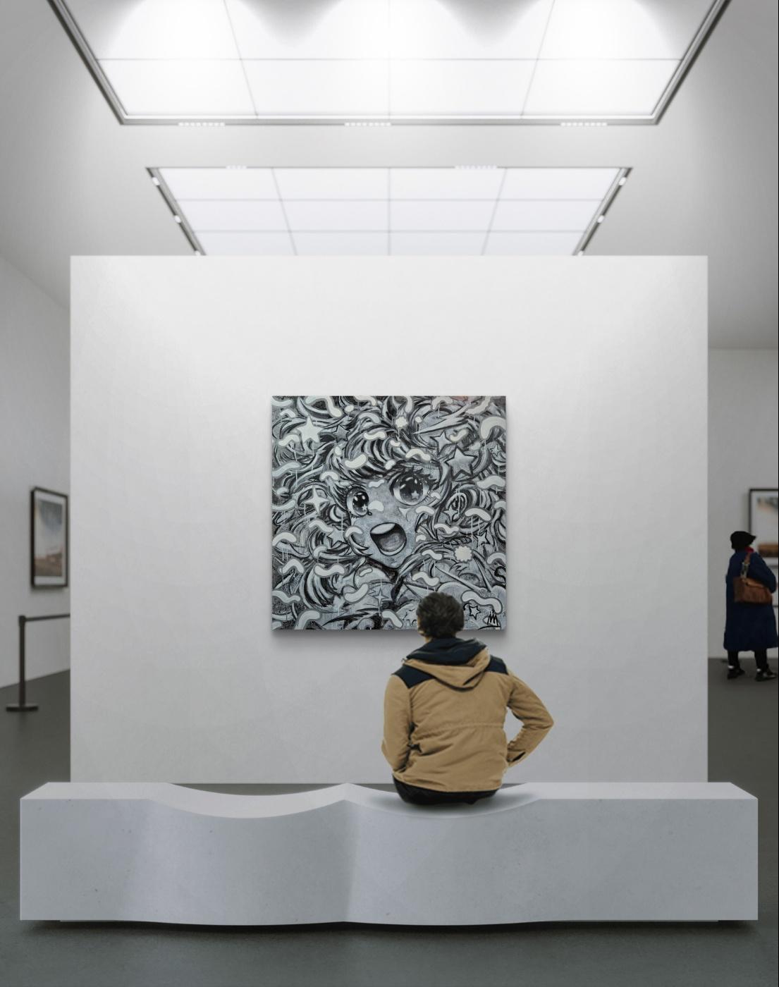 Zeitgenössische koreanische Kunst von Shin Seung-Hun - Chun-Ja's Multiverse Story Face 2 im Angebot 2