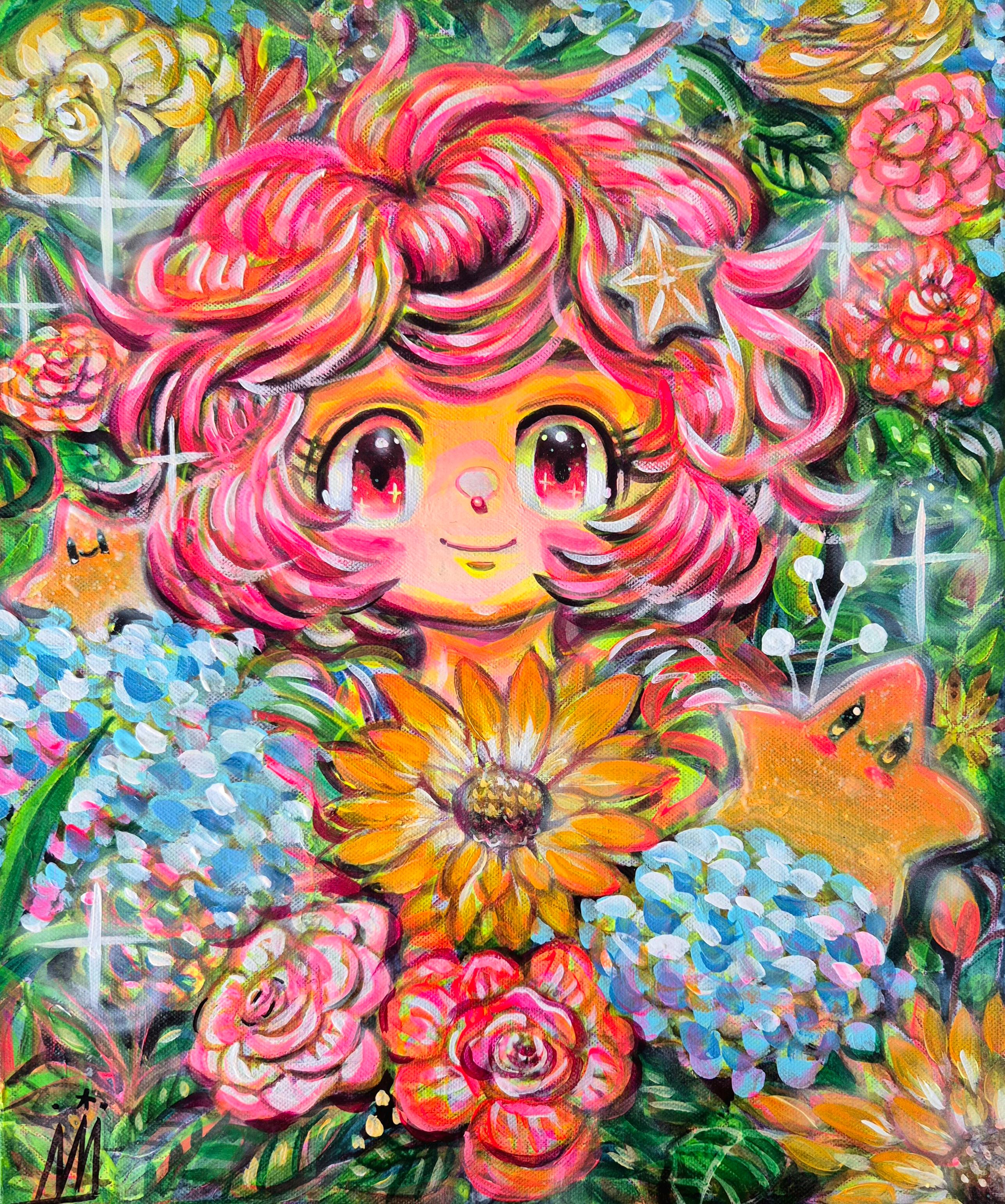 Acrylic on canvas 

Shin Seung-Hun is a South-Korean artist born in 1979 who lives & works in Jeju Island, Korea. He is considered by critics as the new Korean Takashi Murakami. The pure world of the artist depicts and dreams of a beautiful world