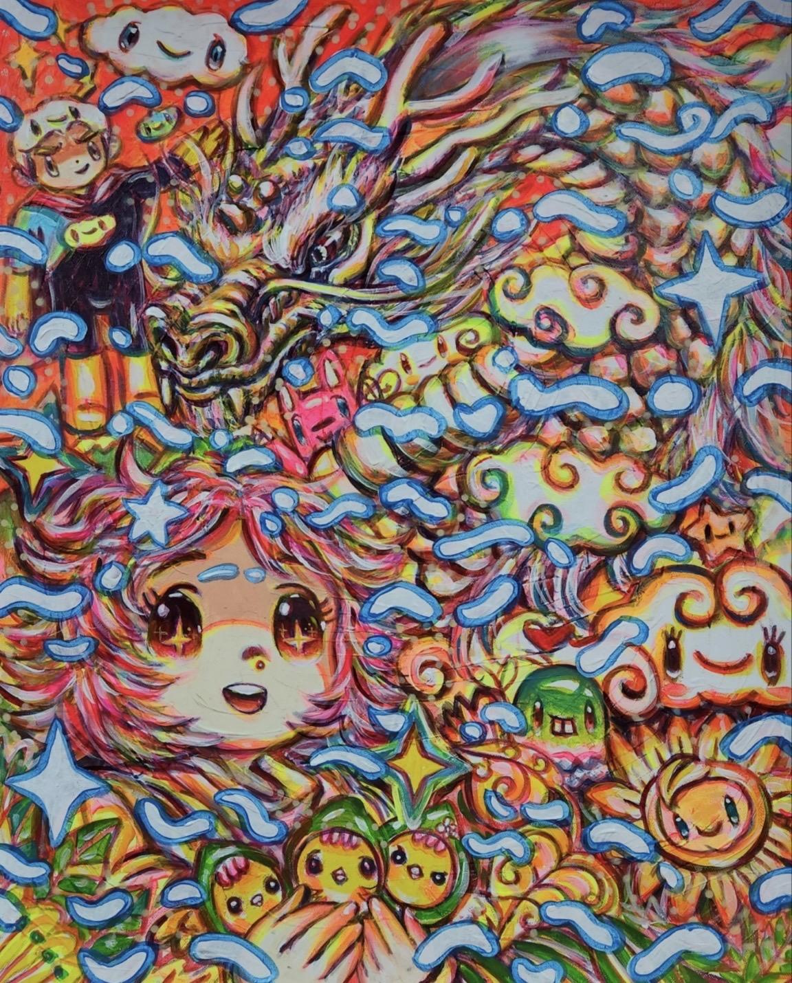 Acrylique sur toile

Shin Seung-Hun est un artiste sud-coréen né en 1979 qui vit et travaille sur l'île de Jeju, en Corée. Il est considéré par les critiques comme le nouveau Takashi Murakami coréen. Le monde pur de l'artiste dépeint et rêve d'un