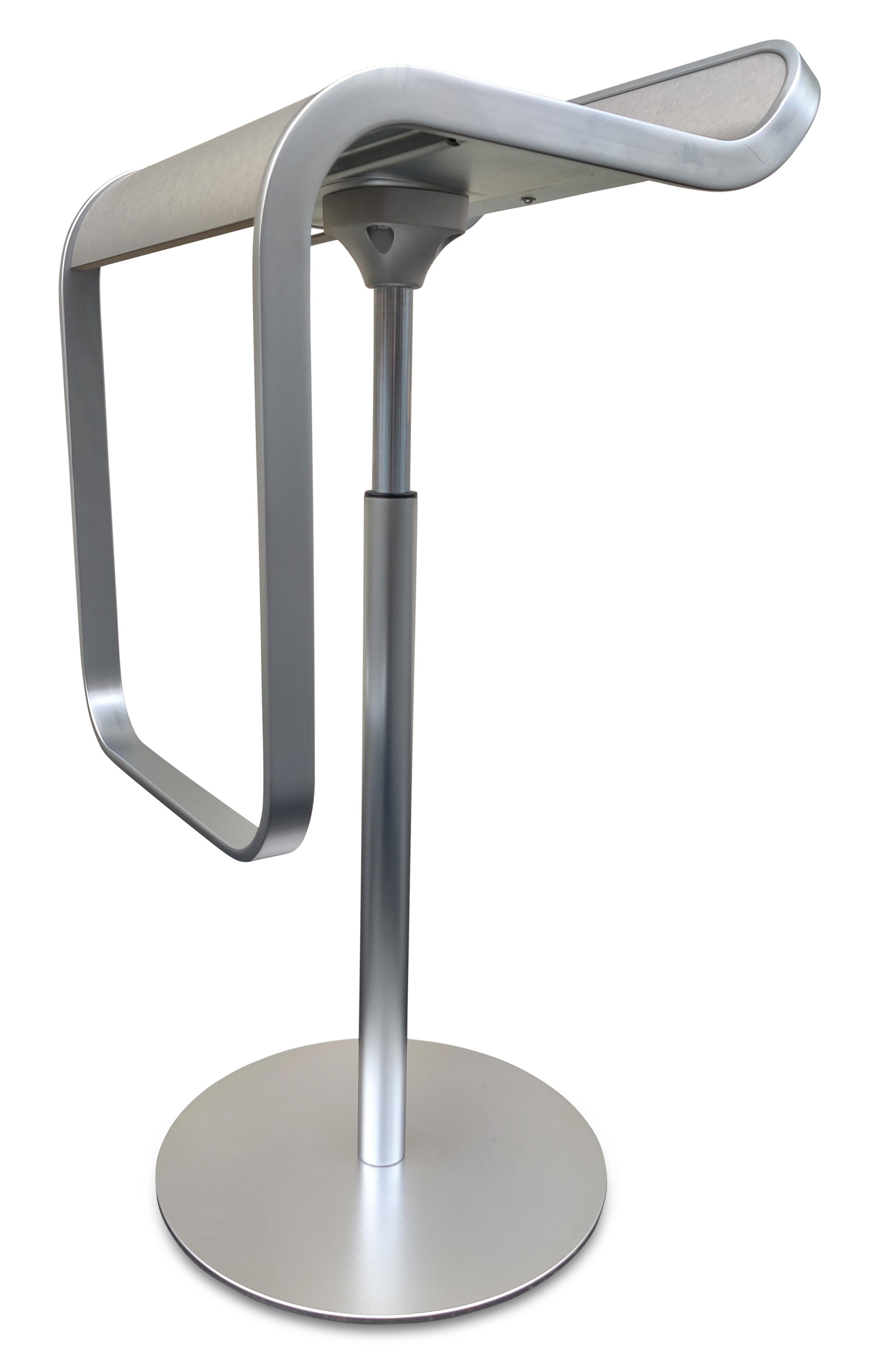 Shin & Tomoko Azumi LaPalma Lem Piston Barstool Brushed Stainless Steel  2