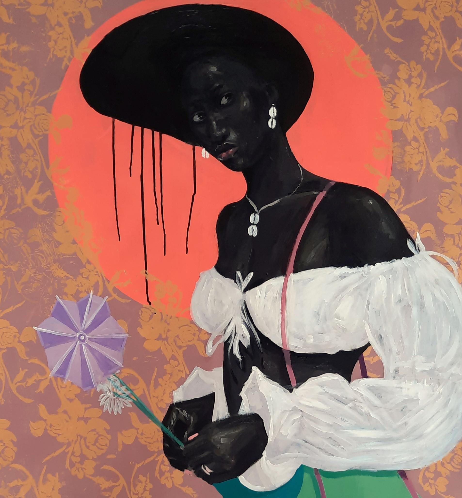 Elegancia Negra (Mujer) - Painting de Shina Ernest Odofin
