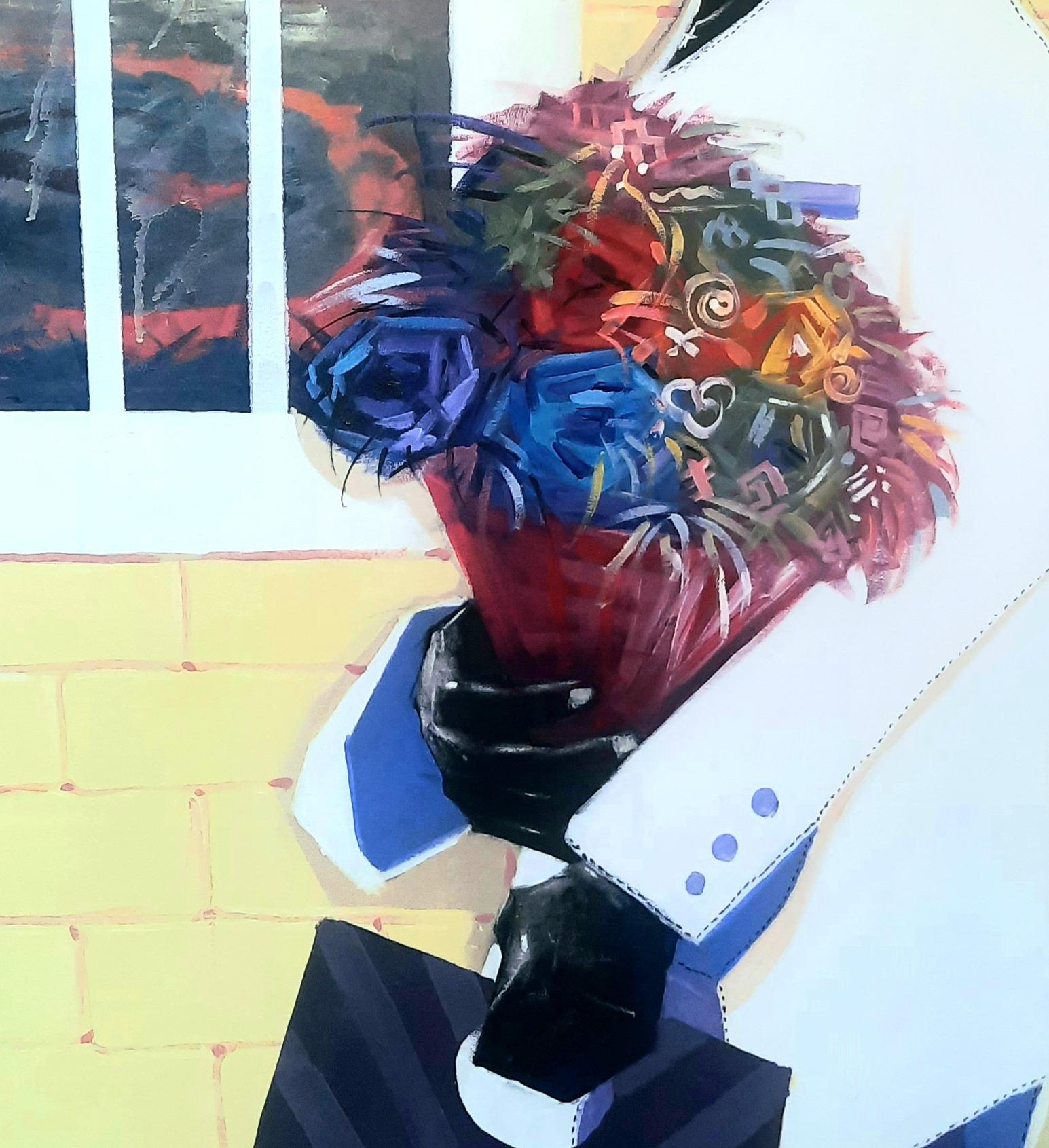 Mentalità nostalgica 2 - Painting Contemporaneo di Shina Ernest Odofin