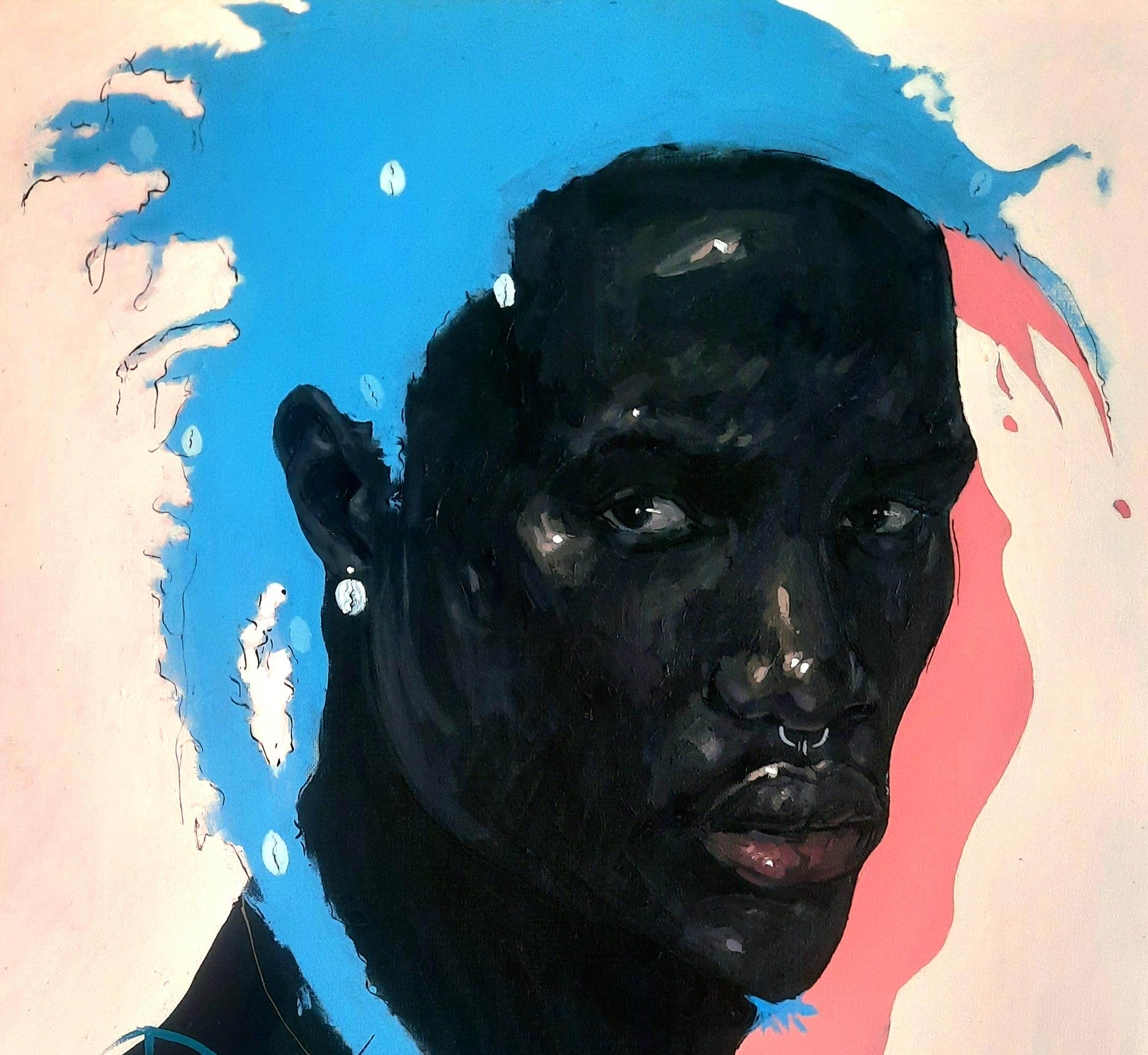 Figlio del suolo - Painting di Shina Ernest Odofin
