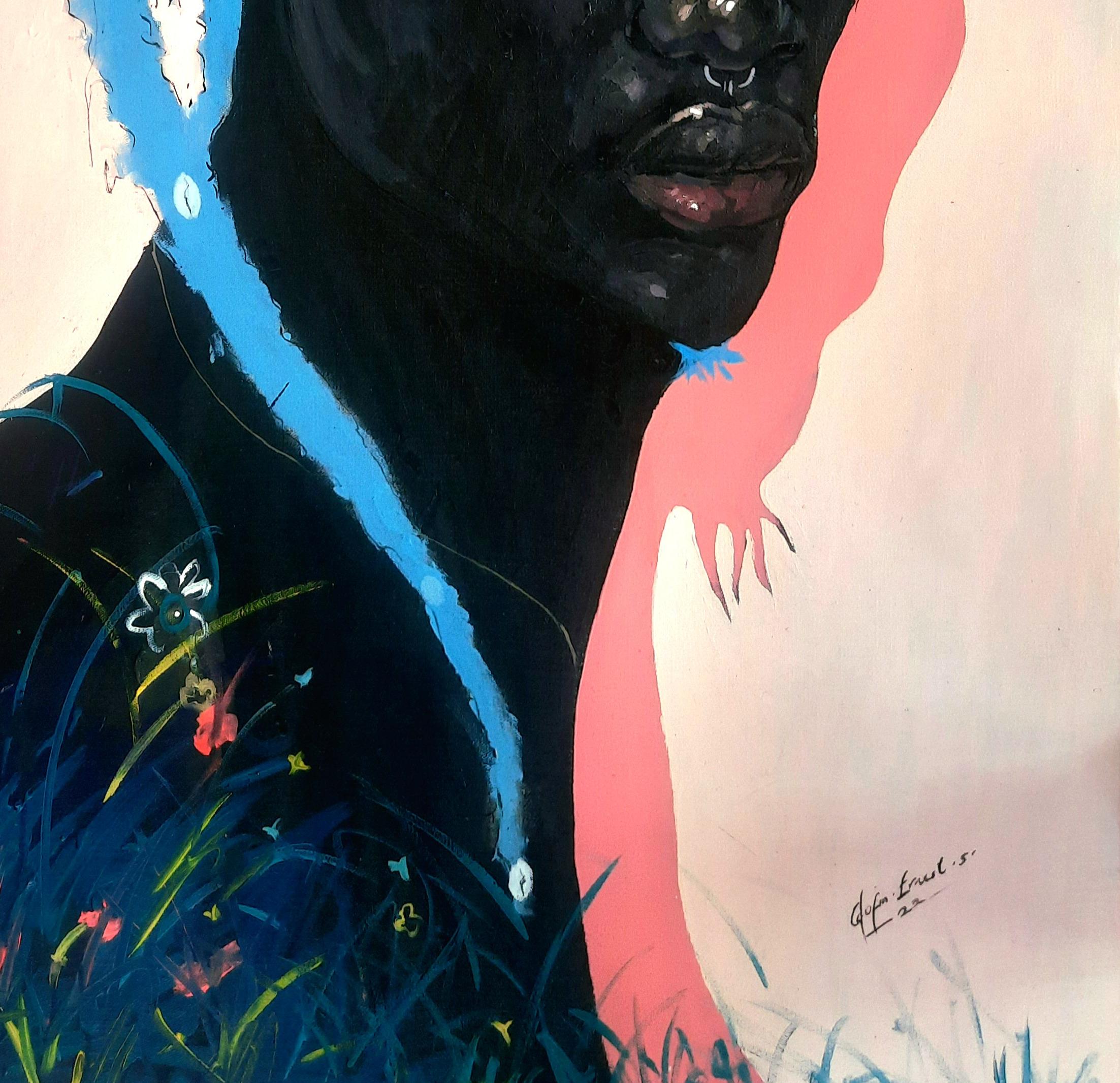 Figlio del suolo - Painting Contemporaneo di Shina Ernest Odofin