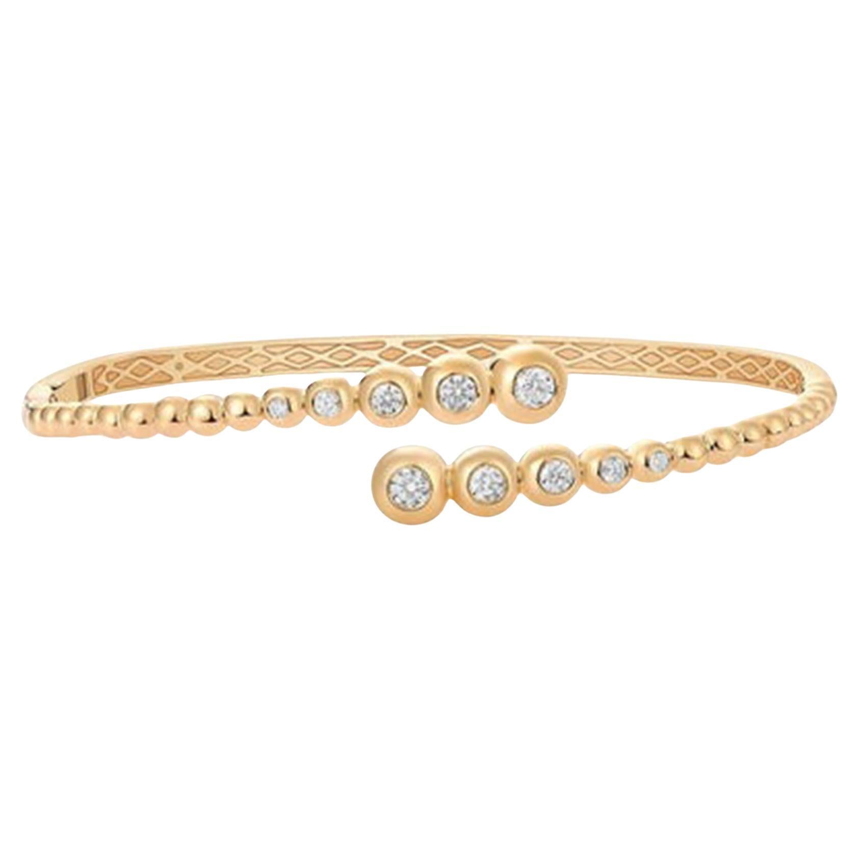Shine Brilliant 14K (or 18k upon request) Yellow Gold Bangle Bracelet