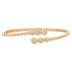 Shine Brilliant 14K (or 18k upon request) Yellow Gold Bangle Bracelet